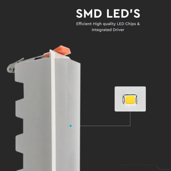 LED Panel Γραμμικό 10W 6400K Ψυχρό Λευκό με Λευκό Σώμα V-TAC – 6412