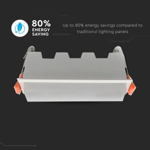 LED Panel Γραμμικό 10W 6400K Ψυχρό Λευκό με Λευκό Σώμα V-TAC – 6412