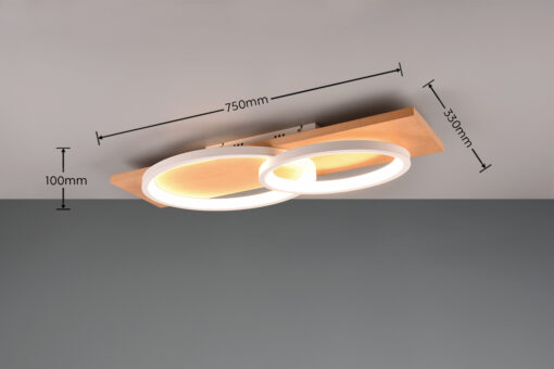Φωτιστικό Οροφής LED 30W Trio Lighting Step Dimmable Λευκό 641110231