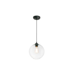 Faro Barcelona CLARA Διαφανές-Μαύρο Κρεμαστό Φωτιστικό 1XE27 – 64128