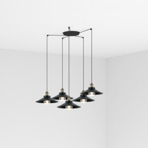 Faro Barcelona MARLIN Μαύρο Κρεμαστό Φωτιστικό 1XE27 60W 5L – 64133-5L