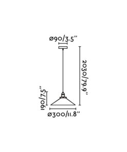 Faro Barcelona MARLIN Μαύρο Κρεμαστό Φωτιστικό 1XE27 60W- 64133