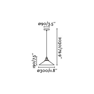 Faro Barcelona MARLIN Μαύρο Κρεμαστό Φωτιστικό 1XE27 60W- 64133