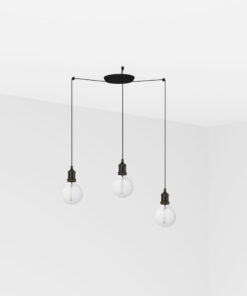 Faro Barcelona ART Μαύρο Κρεμαστό Φωτιστικό 3XE27 2m Καλώδιο – 64135-3L