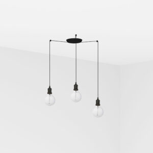 Faro Barcelona ART Μαύρο Κρεμαστό Φωτιστικό 3XE27 2m Καλώδιο – 64135-3L