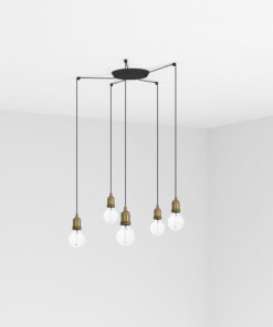 Faro Barcelona ART Κρεμαστό Φωτιστικό Χρυσού Χρώματος 5XE27 60W- 64137-5L
