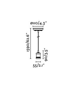 Faro Barcelona ART Κρεμαστό Φωτιστικό Χρυσού Χρώματος E27 – 64137