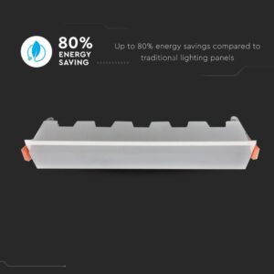 LED Panel Γραμμικό 20W 6400K Ψυχρό Λευκό με Λευκό Σώμα V-TAC – 6415