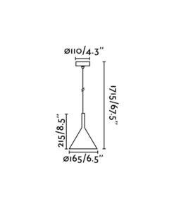 Faro Barcelona PAM-P Κρεμαστό Φωτιστικό, Μαύρου-Χρυσού Χρώματος LED 11W 3000K- 64160