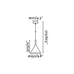Faro Barcelona PAM-P Κρεμαστό Φωτιστικό Λευκού Χρώματος LED 11W 3000K – 64159