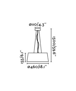 Faro Barcelona AINA Κρεμαστό Φωτιστικό Λευκού Χρώματος LED 40W 2700K- 64174