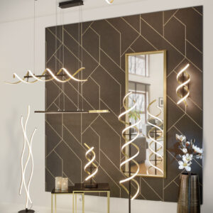 Φωτιστικό Οροφής Trio Lighting SEQUENCE , 41W · 5000lm, 2300+3000+4000K Ορείχαλκος Ματ Αλουμίνιο, Step Dimmable, Χρώματα Ρυθμιζόμενα στο Φωτιστικό – 641810208