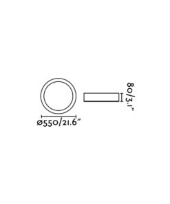 Faro Barcelona COCOTTE 550 Φωτιστικό Οροφής Μαύρου Χρώματος LED 38W 3000K – 64183