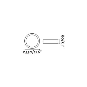 Faro Barcelona COCOTTE 550 Φωτιστικό Οροφής Μαύρου Χρώματος LED 38W 3000K – 64183