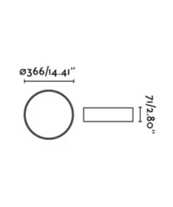 Faro Barcelona VUK Φωτιστικό Οροφής LED σε Μαύρο Χρώμα 40W 2700K IP44 – 64188N