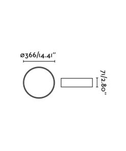 Faro Barcelona VUK Φωτιστικό Οροφής Λευκού Χρώματος LED 40W 2700K- 64188