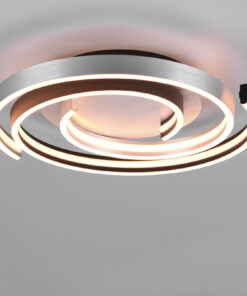 Φωτιστικό Οροφής Trio Lighting CAYA , 58W · 6800lm, 2300+3000+4000K Βουρτσισμένο Αλουμίνιο Μεταλλικό, Step Dimmable, Χρώματα Ρυθμιζόμενα στο Φωτιστικό – 641910205