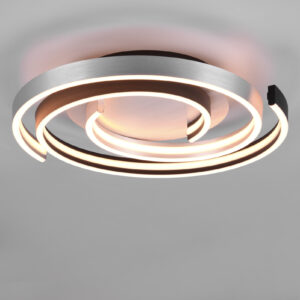 Φωτιστικό Οροφής Trio Lighting CAYA , 58W · 6800lm, 2300+3000+4000K Βουρτσισμένο Αλουμίνιο Μεταλλικό, Step Dimmable, Χρώματα Ρυθμιζόμενα στο Φωτιστικό – 641910205