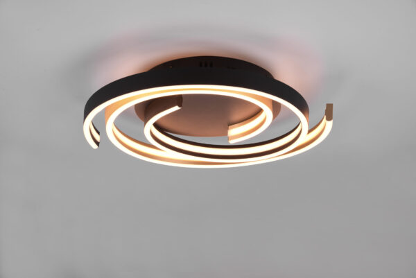 Φωτιστικό Οροφής Trio Lighting CAYA , 58W · 6800lm, 2300+3000+4000K Ορείχαλκος Ματ Μεταλλικό, Step Dimmable, Χρώματα Ρυθμιζόμενα στο Φωτιστικό- 641910208
