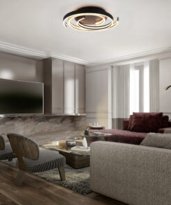 Φωτιστικό Οροφής Trio Lighting CAYA , 58W · 6800lm, 2300+3000+4000K Ορείχαλκος Ματ Μεταλλικό, Step Dimmable, Χρώματα Ρυθμιζόμενα στο Φωτιστικό- 641910208