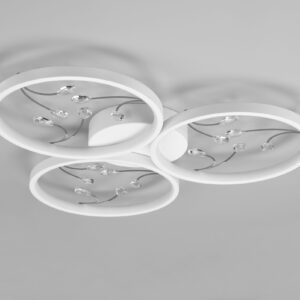 Φωτιστικό Οροφής Trio Lighting GROOVY , 30W · 3800lm, 4000K Λευκό Ματ Μεταλλικό, Step Dimmable – 642110331