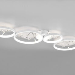 Φωτιστικό Οροφής Trio Lighting GROOVY , 37W · 4800lm, 4000K Λευκό Ματ Μεταλλικό, Step Dimmable – 642110431