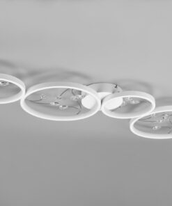 Φωτιστικό Οροφής Trio Lighting GROOVY , 37W · 4800lm, 4000K Λευκό Ματ Μεταλλικό, Step Dimmable – 642110431