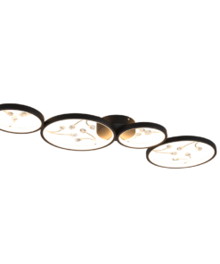 Φωτιστικό Οροφής Trio Lighting GROOVY , 37W · 4600lm, 3000K Μαύρο Ματ Μεταλλικό, Step Dimmable – 642110432