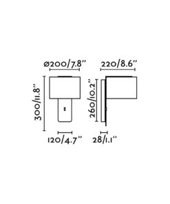 Faro Barcelona FOLD Επιτοίχιο Φωτιστικό Μαύρου Χρώματος E27- 64303