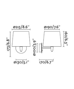 Faro Barcelona CONGA Επιτοίχιο Φωτιστικό Μαύρου Χρώματος E27 – 64307-03