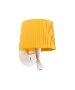 Faro Barcelona SAMBA Επιτοίχιο Φωτιστικό Λευκού-Κίτρινου Χρώματος Ε27 με LED Φως Ανάγνωσης 3W 3000K- 64308-36