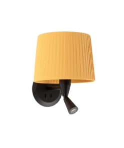 Faro Barcelona SAMBA Επιτοίχιο Φωτιστικό Μαύρου-Κίτρινου Χρώματος με LED Φως Ανάγνωσης – 64309-36