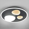 Φωτιστικό Οροφής Μαύρο Ματ PEBBLE LED 36W 4500lm CCT Dimmable με Τηλεχειριστήριο Trio Lighting – 643110132