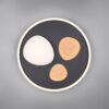 Φωτιστικό Οροφής Μαύρο Ματ PEBBLE LED 36W 4500lm CCT Dimmable με Τηλεχειριστήριο Trio Lighting – 643110132