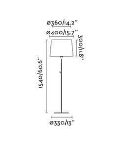 Faro Barcelona Conga Φωτιστικό Δαπέδου Λευκό με Ύψος 154cm – 64312