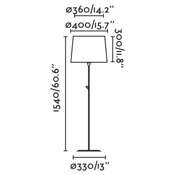Faro Barcelona CONGA Φωτιστικό Δαπέδου, Μαύρου Χρώματος- 64313-09