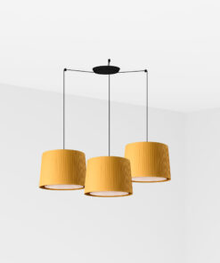Faro Barcelona SAMBA Κρεμαστό 3Φωτο Φωτιστικό, Εσωτερικού Χώρου, Κίτρινου Χρώματος- 64314-45-3L