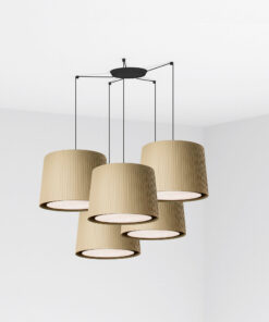 Faro Barcelona SAMBA Κρεμαστό 5Φωτο Φωτιστικό Πράσινου Χρώματος – 64314-46-5L