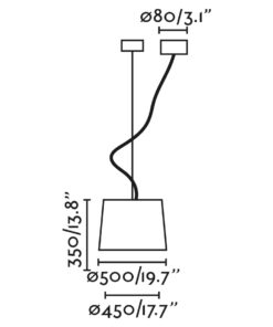 Faro Barcelona MAMBO Κρεμαστό Φωτιστικό, Εσωτερικού Χώρου, Μαύρου Χρώματος- 64314