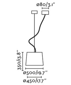 Faro Barcelona CONGA BLACK Κρεμαστό Φωτιστικό Λευκού Χρώματος – 64314-54