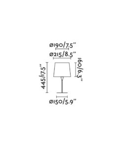 CONGA Πορτατίφ με Μπεζ Καπέλο και Λευκή Βάση E27 ø190 FARO – 64316-02