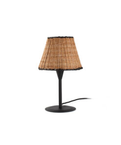 Faro Barcelona MINIMAMBO Επιτραπέζιο Φωτιστικό Μαύρου-Ρατταν Χρώματος 1XE27 – 64317