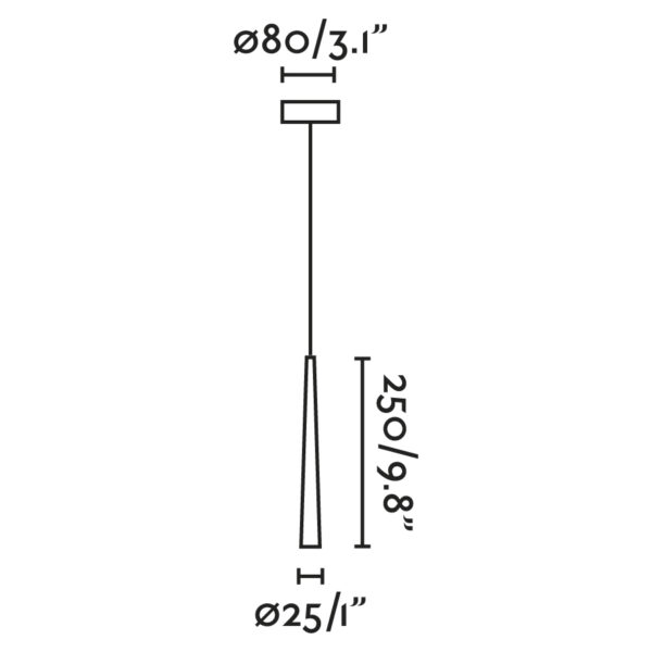 Faro Barcelona SABI Κρεμαστό Φωτιστικό Μαύρου Χρώματος 3W 2700K- 64321