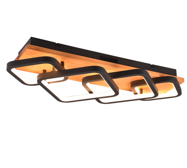 Φωτιστικό Οροφής Trio Lighting LED 36W 3000K Μαύρου Χρώματος Step Dimmable – 643210432