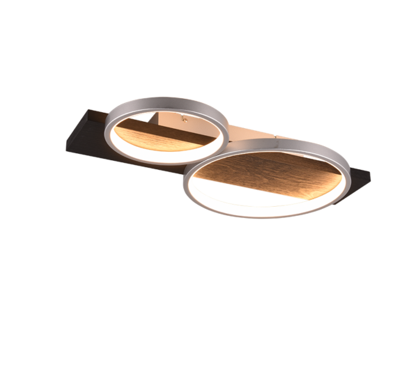 Φωτιστικό Οροφής Trio Lighting LED 26W 3000K Χρώματος Τιτανίου Step Dimmable - 643810287