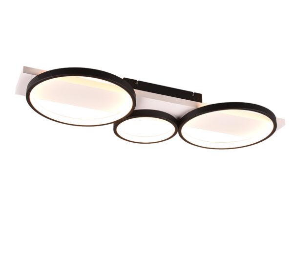 Φωτιστικό Οροφής Trio Lighting LED 33W 3000K Μαύρου Χρώματος - 643810332