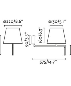 Faro Barcelona RON Επιτοίχιο Φωτιστικό Μαύρου Χρώματος 1xE27- 64400