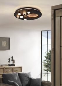 Φωτιστικό Οροφής Trio Lighting LED 42W 23000K Μαύρου Χρώματος Step Dimmable – 644810132