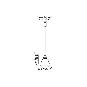 Faro Barcelona NAOS Κρεμαστό Φωτιστικό Μπεζ Χρώματος 1xE27 – 64500