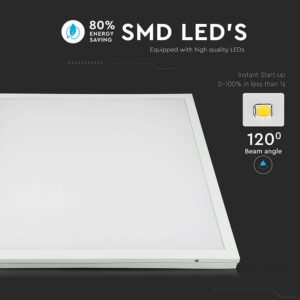LED Πάνελ Τετράγωνο 2 σε 1 Επιφανειακό – Χωνευτό 40W V-TAC 60 x 60 cm Φυσικό 4000K – 64511